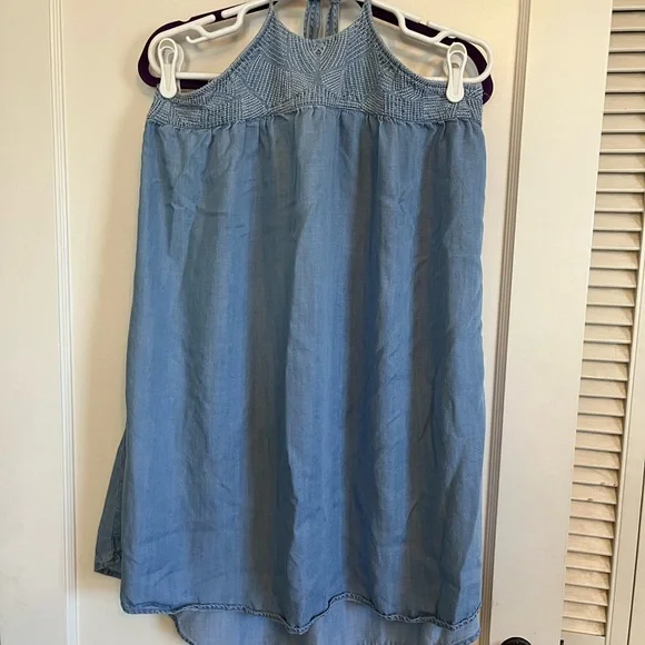 cloth & stone | Dresses | Cloth Stone Anthropologie Halter Denim Dress With  Pockets | Poshmark